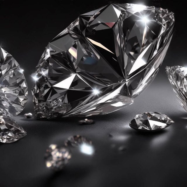 diamonds in different sizes on a black background