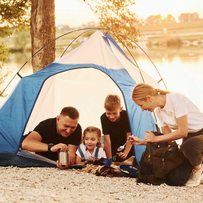 family having fun outdoors