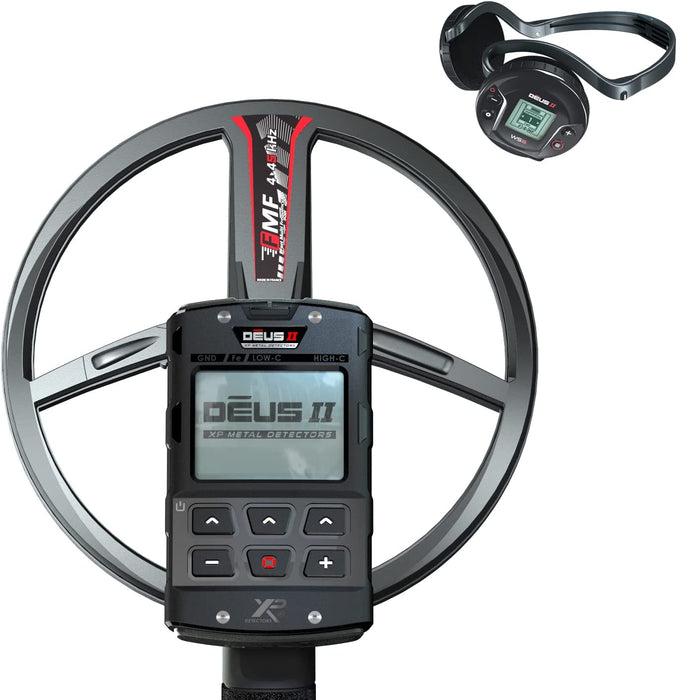 XP Deus II Full Metal Detector with 11" FMF Search Coil + Remote Control and WS6 Headphones