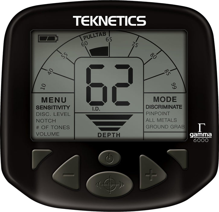 Teknetics Gamma 6000 Metal Detector with 8" Concentric Waterproof Search Coil