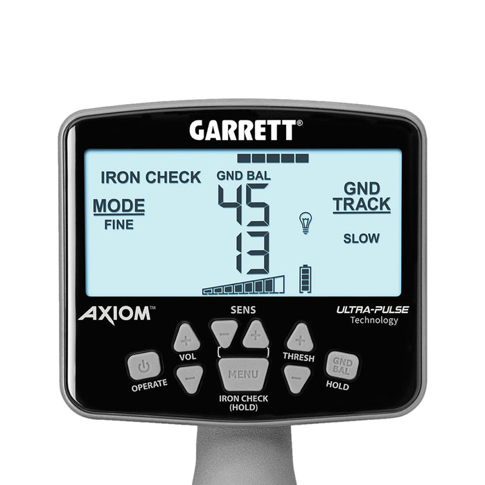 Garrett Axiom Waterproof Metal Detector with DD 13"x11" and Mono 11"x7"Search Coil