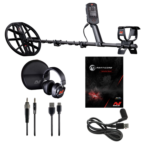 Minelab Manticore Metal Detector With Pro Find 40 PinPointer and Bag