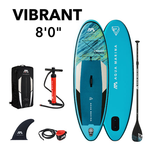 Aqua Marina Vibrant Kids 8’0” Inflatable Stand Up Paddle Board with Kit