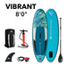 Aqua Marina Vibrant Kids 8’0” Inflatable Stand Up Paddle Board with Kit
