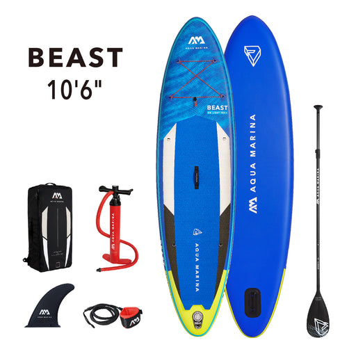 Aqua Marina Beast 10’6” Inflatable Stand Up Paddle Board with Kit