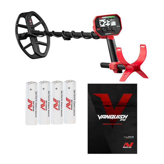 Minelab Vanquish 340 Metal Detector with V10 10x7" DD Search Coil