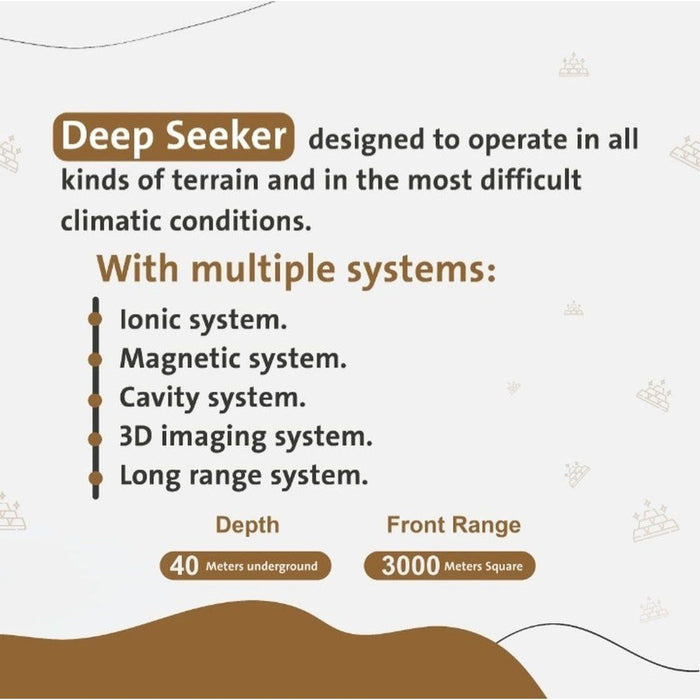 GER Detect Deep Seeker Long Range Metal Detector - Five Search Systems