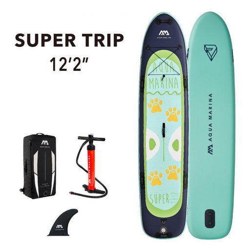 Aqua Marina Super Trip 12’2” Inflatable Stand Up Paddle Board with Kit