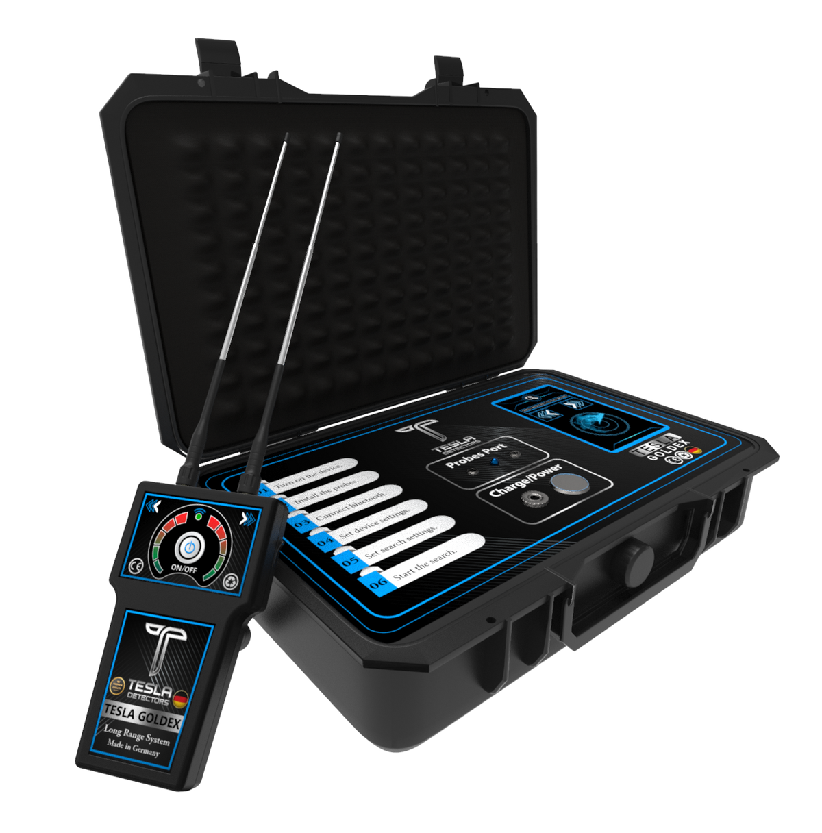 Tesla Goldex Long Range Metal Detector — Detector Power