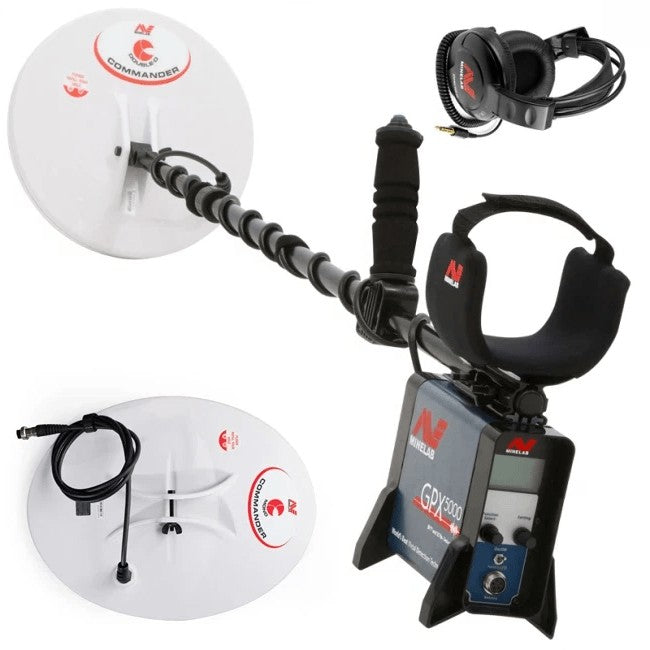 Minelab GPX 5000 Gold Metal Detector with 11" Round DD & 15x12" Monoloop Search Coils