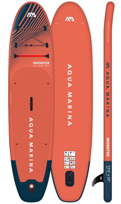 Aqua Marina Monster 12’0” Inflatable Stand Up Paddle Board with Kit