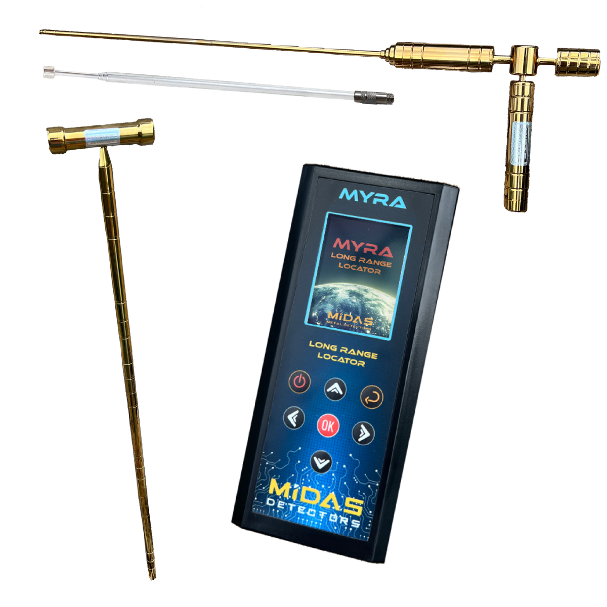 Midas Detectors Myra Long Range Metal Detector – Pro Pack — Detector Power